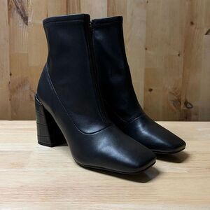 Franco Sarto L-Harmond Square Toe Boot Black, Womens Size 5.5M NEW